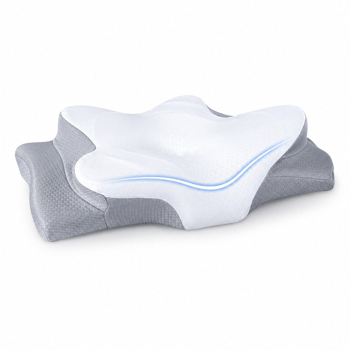 Beyahl Orthopedisch Nekkussen - Ergonomisch Vlinderkussen van Memory Foam - Anti Snurk & CPAP Kussen voor Nek- en Schouderklachten