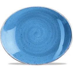Churchill Stonecast Cornflower Blue Platte Oval 19,2cm
