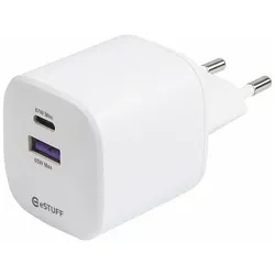 eSTUFF INFINITE USB-C Charger EU PD (67 W, 2 Ports), USB Ladegerät, Weiss