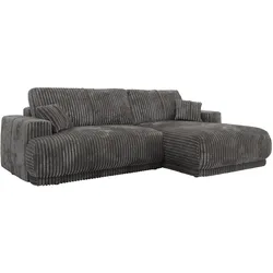 ECKSCHLAFSOFA RINA L Grau Cord - rechts