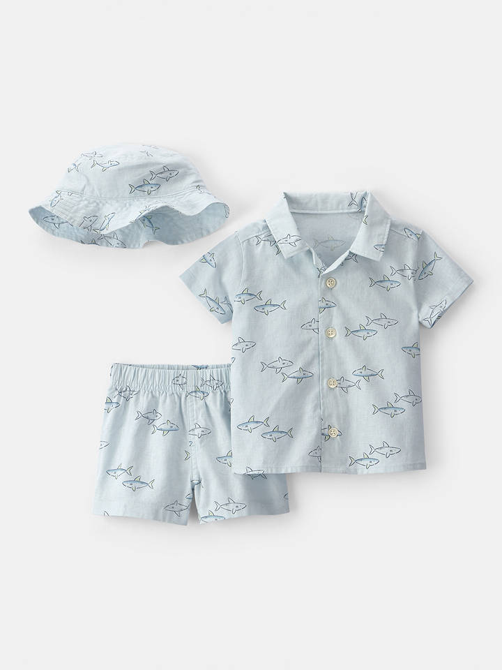 carter's 3tlg. Outfit in Hellblau - 74