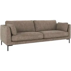 Sofa Corwin 3-Sitzer aus Stoff Anna, klassisch, Dunkelbeige, Metallfüße, FSC-zertifiziert