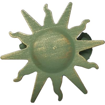 Dekoklammer INDEKO "Sonne B" Gr. 1, grün (goldfarben, grün), Ø:0,35cm, Gardinenbefestigungen