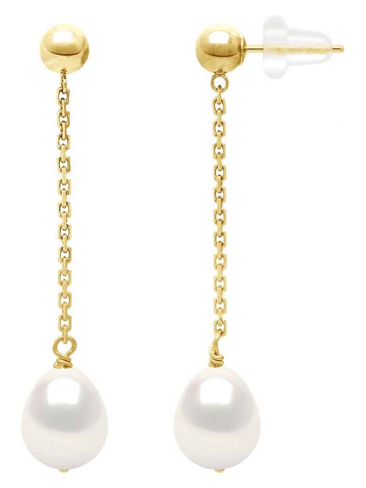 Pearl Addict Gold-Ohrstecker mit Perlen - onesize