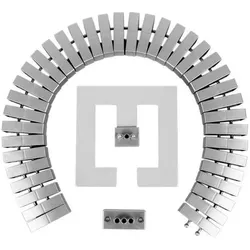 Bachmann, Kabelschutz + Kabelführung, Kabelschlange Flex II Set silber (Kabelkanal, 75 cm)
