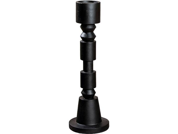 Standkerzenhalter CASABLANCA BY GILDE Kerzenleuchter Phillip , schwarz, H:74cm Ø:23,5cm, Polyresin (Kunststein), Kerzenhalter, Standkerzenhalter, 1-flammig, aus Polyresin
