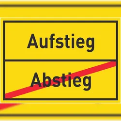 HB-Druck Aufstieg Abstieg Aufkleber Ortsaufkleber A9 (37x52mm)
