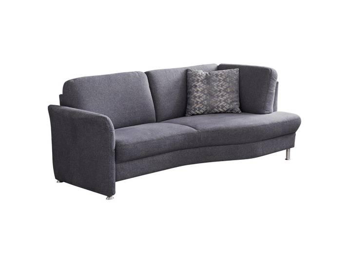 Landscape 3-Sitzer-Sofa, Grau, Metall, 196x86x115 cm, Goldenes M, Typenauswahl, Fußauswahl, Lederauswahl, Stoffauswahl, Hocker erhältlich, Rücken echt, Wohnzimmer, Sofas & Couches, Sofas, 3-Sitzer Sofas