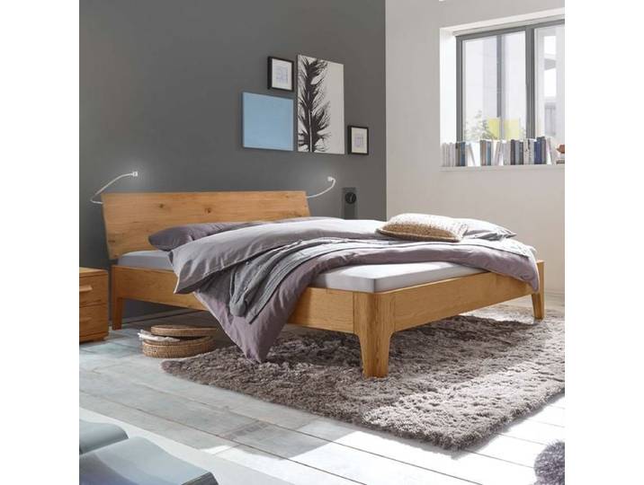 Bett Lugo Komfort Eiche Massivholz 180x210cm