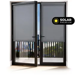 SCREEN-ROLLO Plus Easyfix Dunkelgrau 80x250