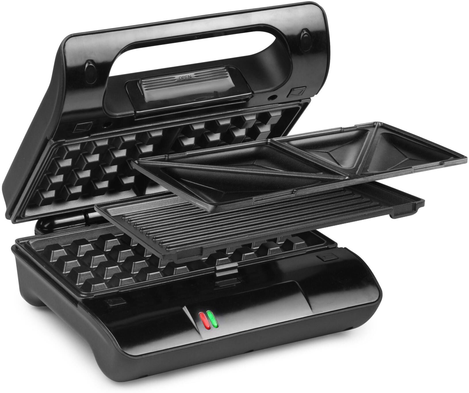 Tischgrill PRINCESS "Compact Pro 700 W", silber (schwarz, silberfarben), Kontaktgrill_Standgrill_Tischgrill_Teppanyakigrill, Tischgrill schwarz, silberfarben Einheitsgröße
