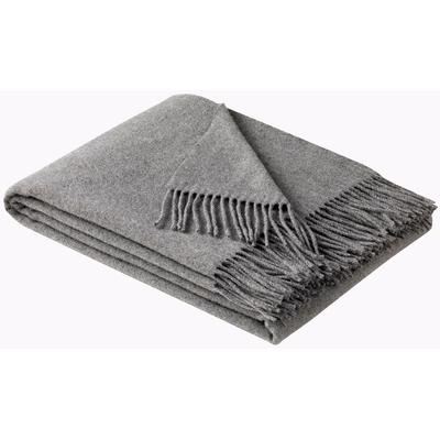 Wohndecke ESTELLA "Monte Vigino", grau (anthrazit), B:130cm L:180cm, Obermaterial: 100% Baumwolle, Wohndecken, Wohndecke, 100% Cashmere: Luxus pur, weich und langlebig
