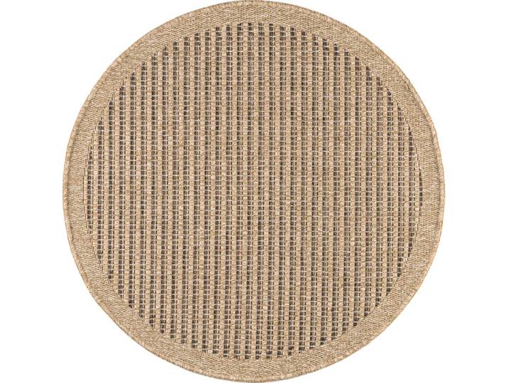 Tapis intérieur et extérieur aspect jute marron diamètre 120