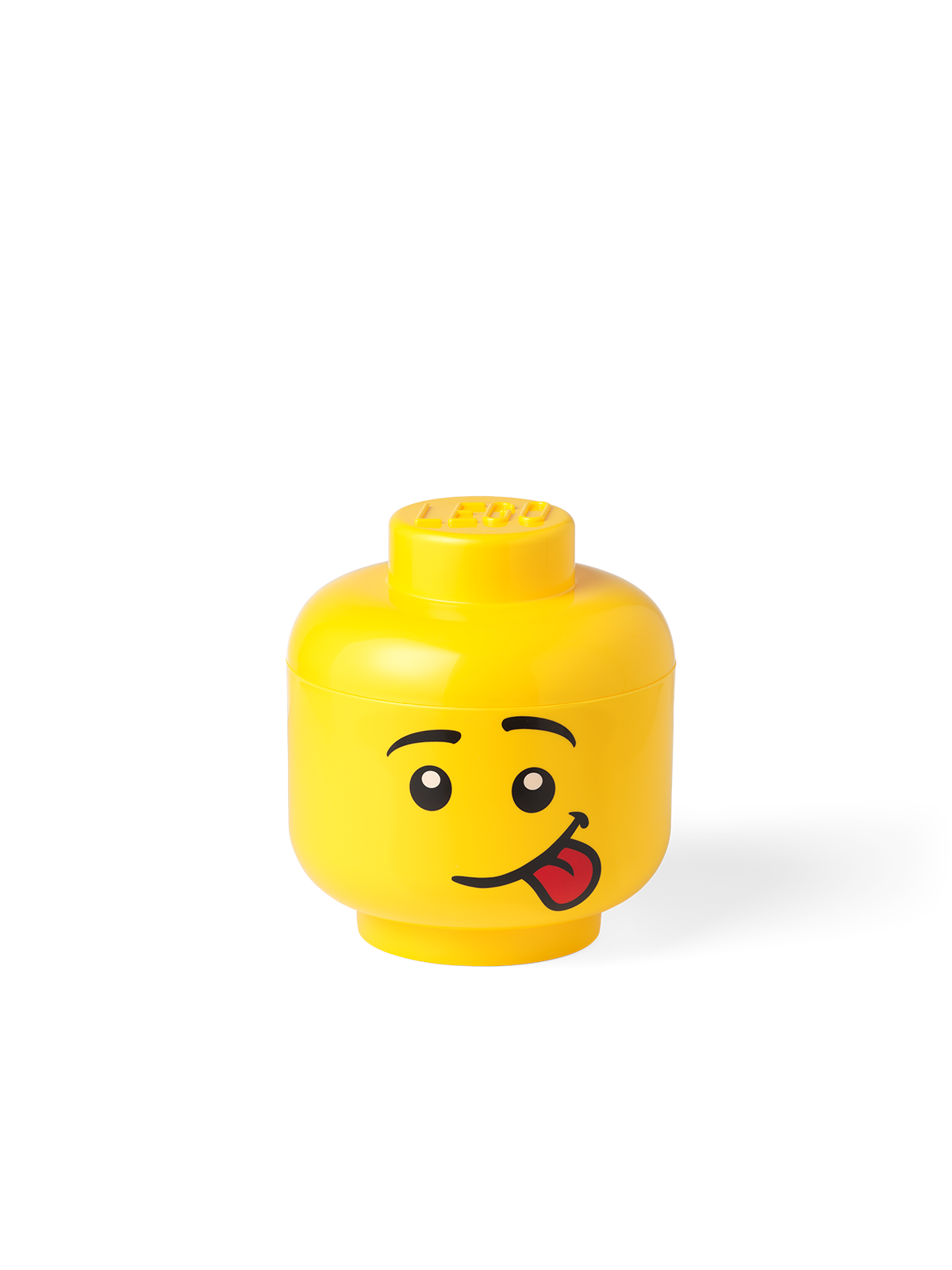 LEGO Aufbewahrungskopf Klein, Gelb, Komisch