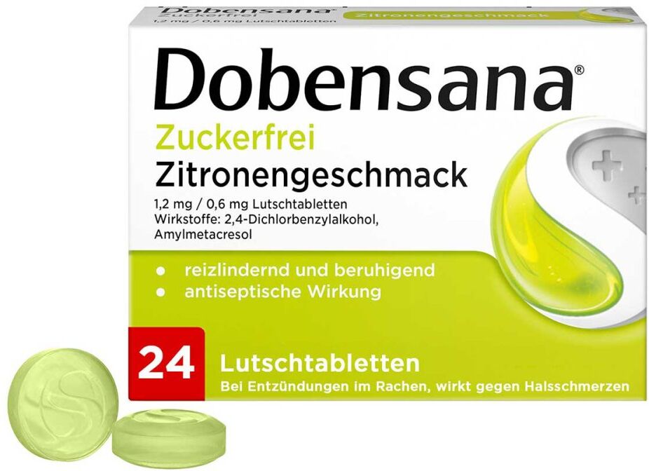 Dobensana Zuckerfrei Zitronengeschmack 1,2mg/0,6mg 24stk