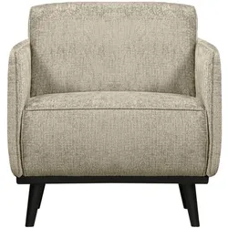 Sessel Statement aus Struktursamt, modern, creme Wheatfield, bequem gepolstert, elegantes Design