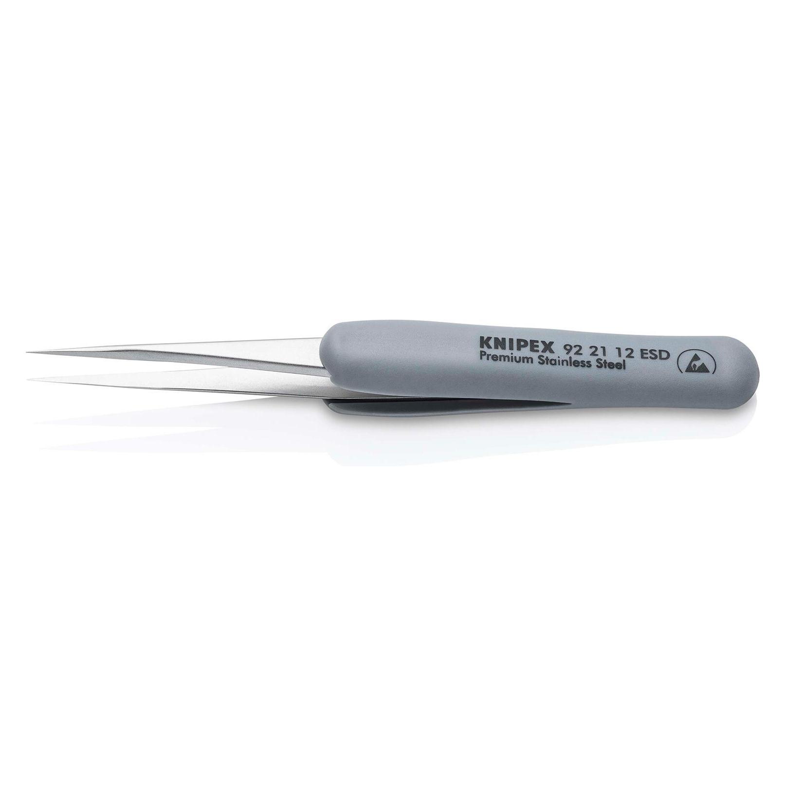 Knipex Gummi-Pinzette ESD Edelstahl (92 21 12 ESD)