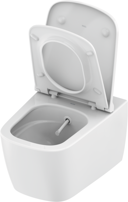 TECEneo Dusch-WC 9700214 mit Duschfunktion, Set mit Deckel Slim, Kaltwasser, weiß