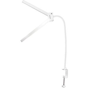 Luxula Schreibtischlampe LX700158, weiß, LED, dimmbar, mit Tischklemme, 1100 Lumen, warm- bis tageslichtweiß