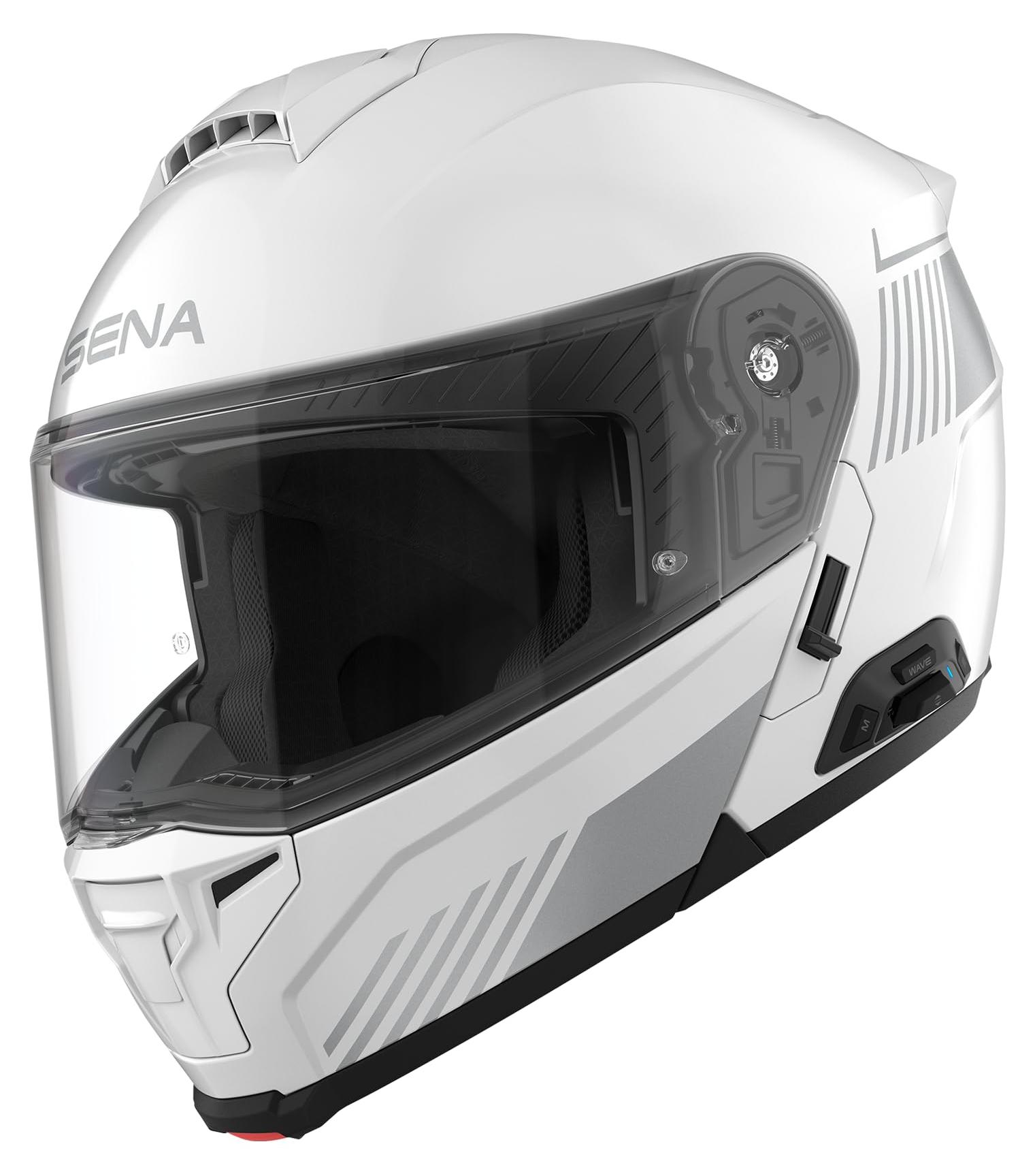 Modularer Smart-Helm mit Mesh-Intercom, Harman Kardon, Polyamid, Weiß, XXL