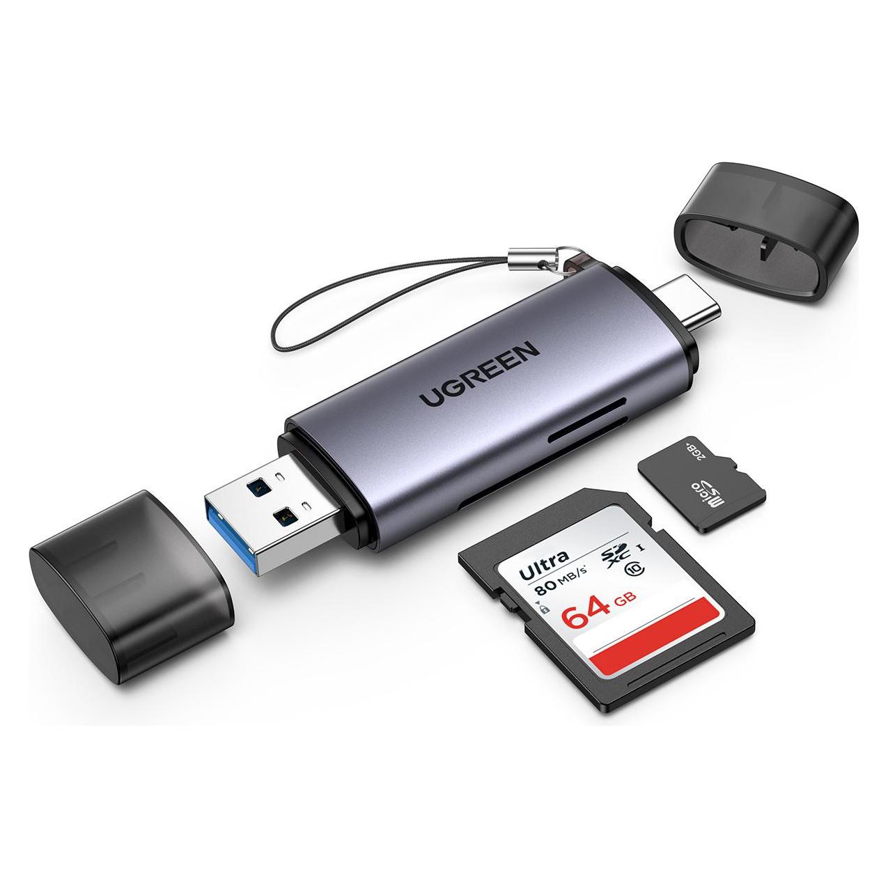 Ugreen USB-C und USB-A - TF SD 3.0 (USB 3.0, USB-C) (50706)