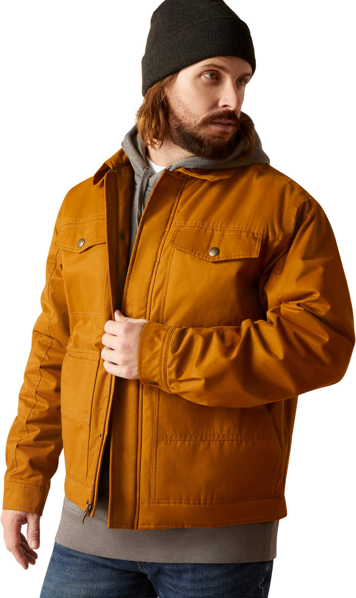Men's Grizzly 2.0 Canvas Conceal and Carry Jacket in Chestnut, Size: Large by Ariat