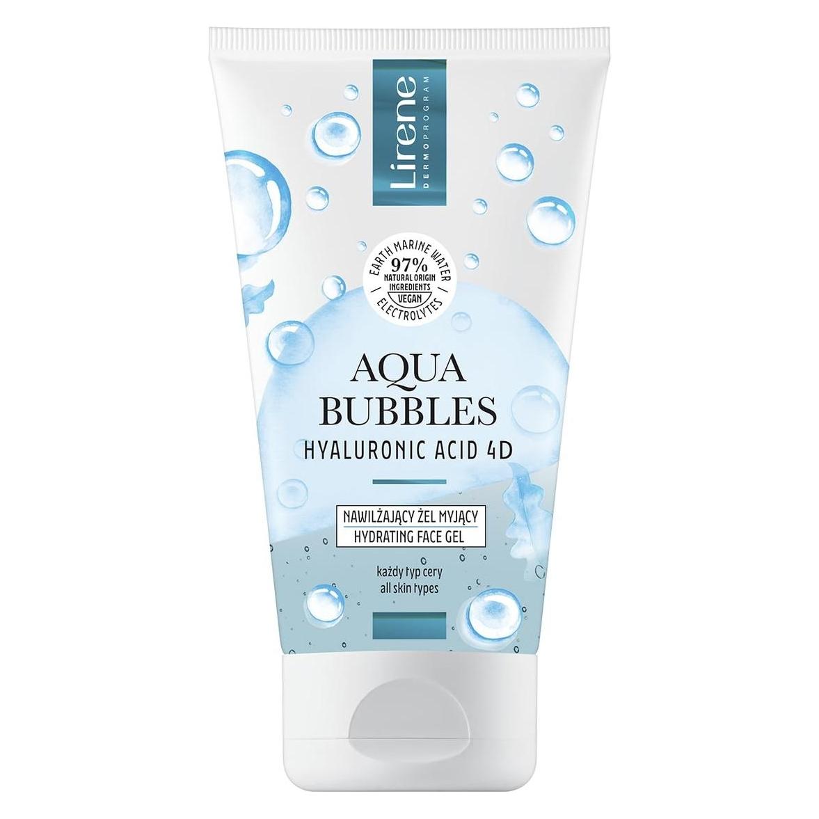 Lirene Aqua Bubbles Hyaluronic Acid 4D Moisturizing Cleansing Gel For All Skin Types 150Ml (Reinigungsgel, 150 ml) (5900717769519)