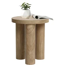 BEISTELLTISCH Holz Rund, Ø42 × H50 cm