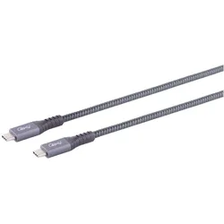 Shiverpeaks S/CONN maximum connectivity USB-C Verbindungskabel--USB Kabel Typ-C Stecker auf Typ C Stecker, 4.0 G (1 m, USB 4, 100 W), USB Kabel