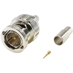 HICON BNC Crimp-Kabelstecker, gerade, nickelfarben