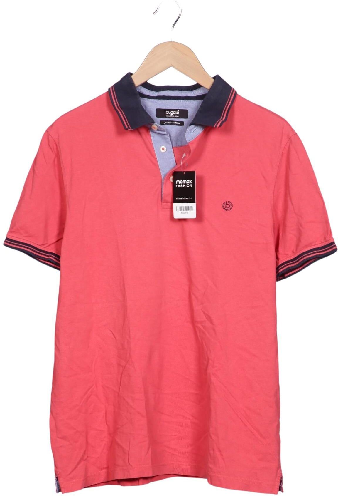 Bugatti Herren Poloshirt, Rot, Gr. XL, Baumwolle - Second Hand