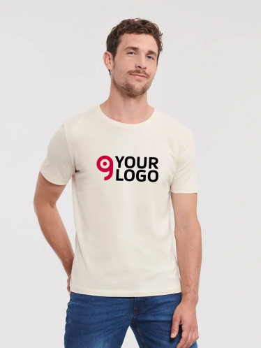 T-shirt uomo cotone organico a manica corta Personalizzate o neutre Russell