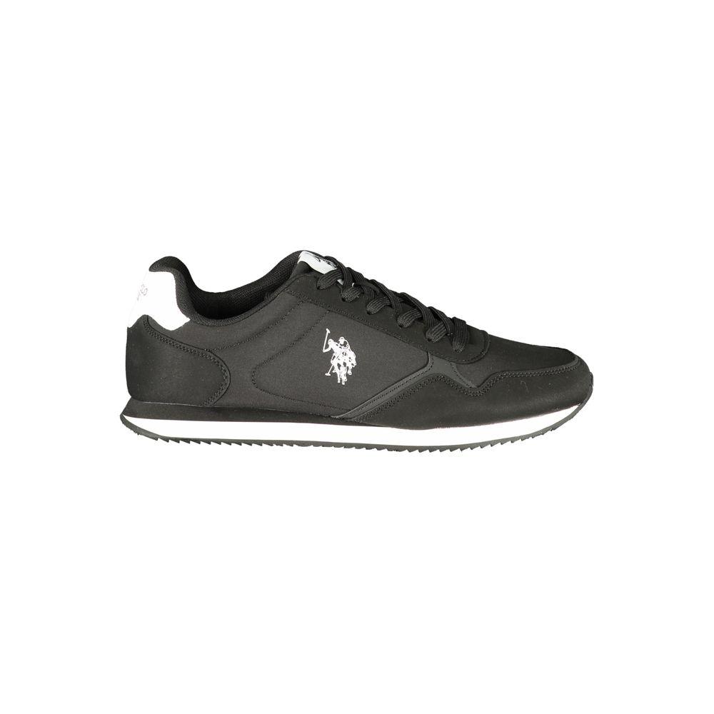 U.S. POLO ASSN. Schwarzer Polyurethan Herren Sneaker
