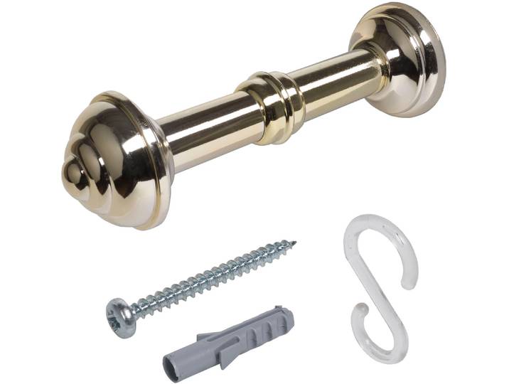 Raffhalter LIEDECO, grau (messingfarben), Kunststoff, Raffhalter, Raffhalter, Schalhalter 12 cm