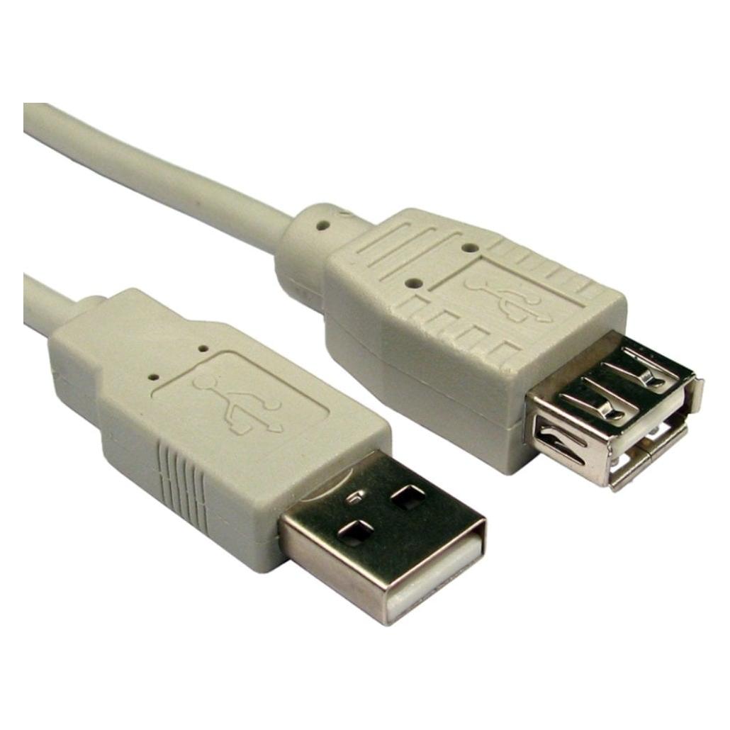 Cables Direct CDL 1MTR USB 2.0 A M - A F BEIGE (1 m, USB 2.0) (CDL-021BG)