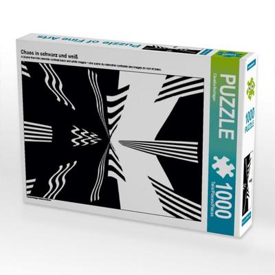 CALVENDO Puzzle Chaos in schwarz und weiß | 1000 Teile Lege-Größe 64x48cm Foto-Puzzle für glückliche Stunden