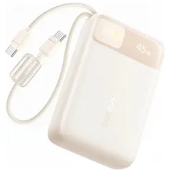 Baseus Powerbank EnerFill FC11, 20.000 mAh, 45 W, QC + PD, Beige E0031101 (20000 mAh, 45 W), Powerbank, Beige