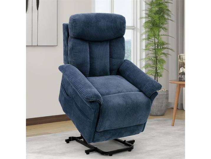 Nalookamic Fauteuil releveur électrique Fauteuil de Relaxation releveur inclinable en Velours Côtelé avec Repose-Pied