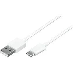 goobay USB-C Lade- und Synchronisationskabel 0,5 m weiß weiß