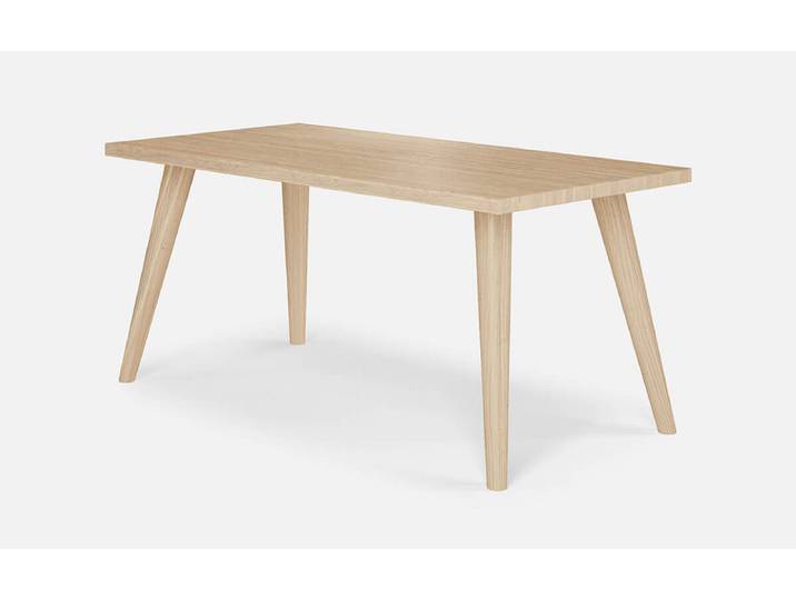 Schreibtisch 170x85x75 cm Esche Weiß geölt