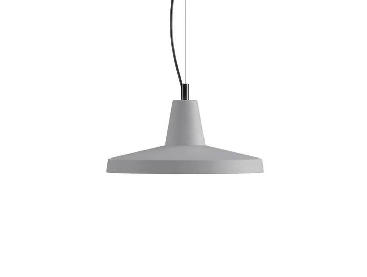 Karman Designer Hängelampe Gangster, dimmbar, alu / grau / zink, für Wohn- / Esszimmer, Keramik, Design, Pendelleuchte