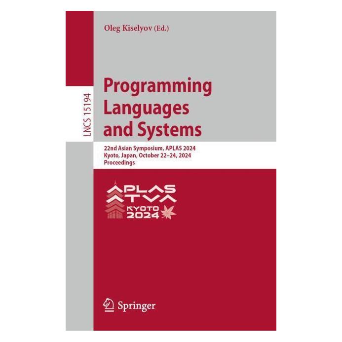 Springer Programming Languages and Systems (Englisch, Softcover, Oleg Kiselyov) (57113864)