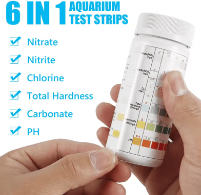 Inspire Essentials AquaCheck 7 In 1 Aquarium Water Test Strips 100 Count Kit 6 In 1