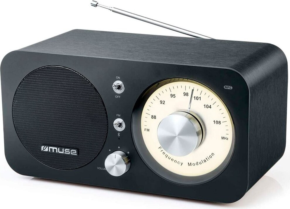 Muse M-095 BT Draagbare FM-radio met 5 W vermogen, Zwart, Draaibaar