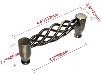 "Utopia Alley Aire Pull Handle - Decorative Cabinet Drop Pull Handles, 3.8"" Center to Center"