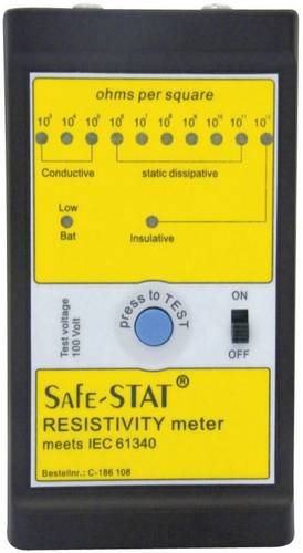 BJZ C-186 108 ESD-Testgeräte-Set Oberflächenwiderstand, Durchgangswiderstand, Ableitwiderstand inkl. Aufbewahrungstasche