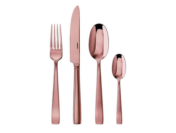 Sambonet Besteckset Flat Kupfer, Kupferfarben, Metall, 30-teilig, lebensmittelecht, Besteck, Besteck-Sets