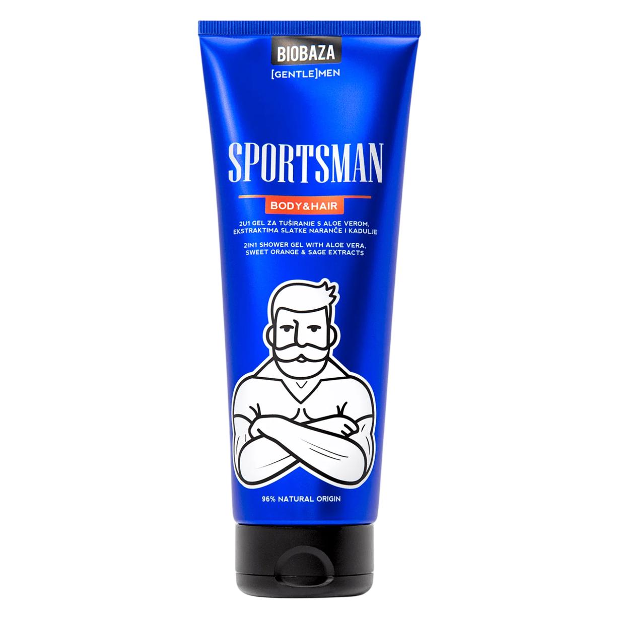 Biobaza Sportsman, Citrus & Aromatic, Duschgel & Shampoo 2-in-1, Natürliche Inhaltsstoffe, 220 ml (220 ml) (74847753)