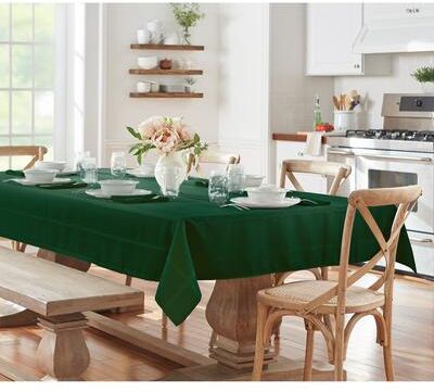 Threadmade Elegance Plaid Jacquard Woven Tablecloth