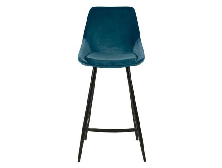 Chaise de bar velours bleu